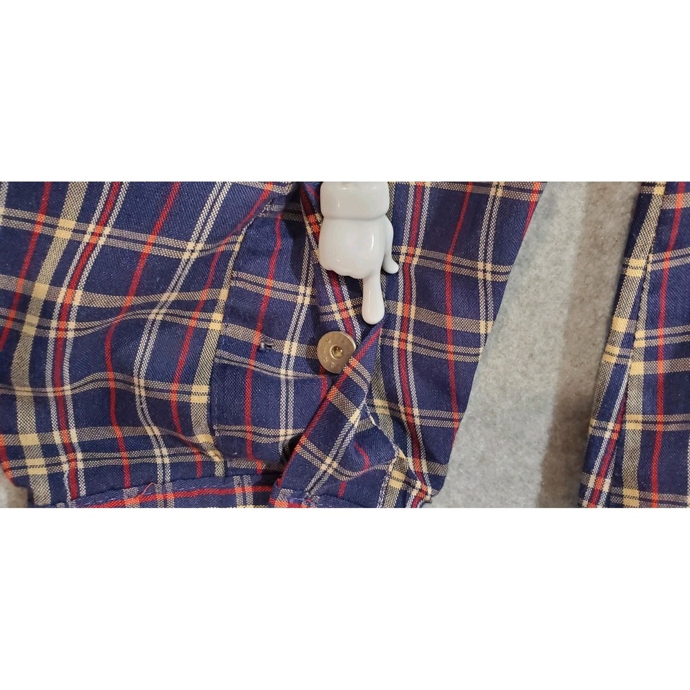 VTG Kenny Rogers Western Collection Shirt Long Sleeve Plaid Karman Pearl Snap - Picture 7 of 9